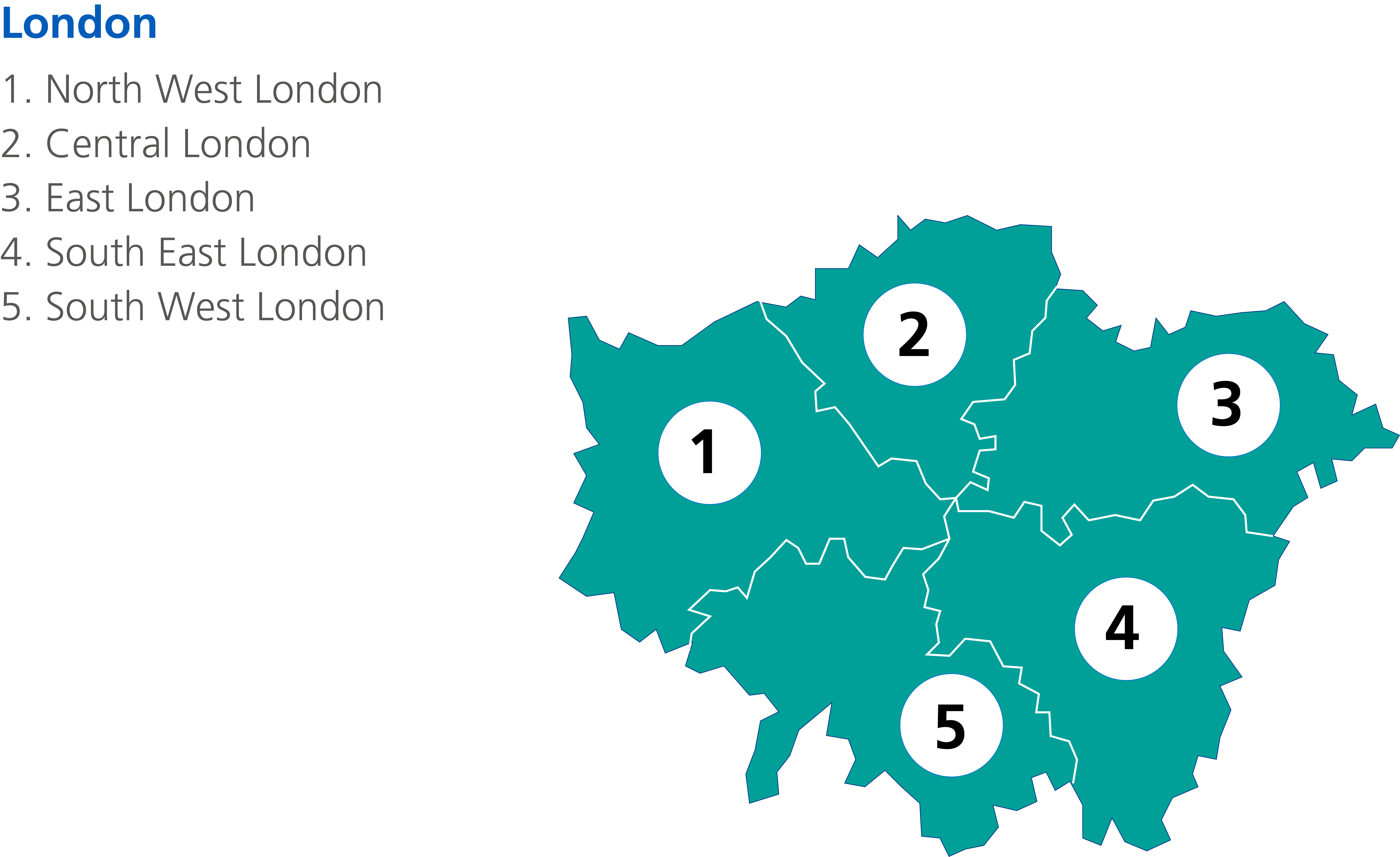 Map of London region