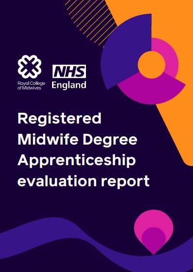 Image of the front page of the Registered Midwife Degree Apprenticeship Evaluation Report