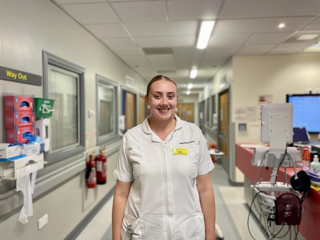 Picture of Emily Robinson, a nursing associate with Newcastle upon Tyne Hospitals NHS Foundation Trust