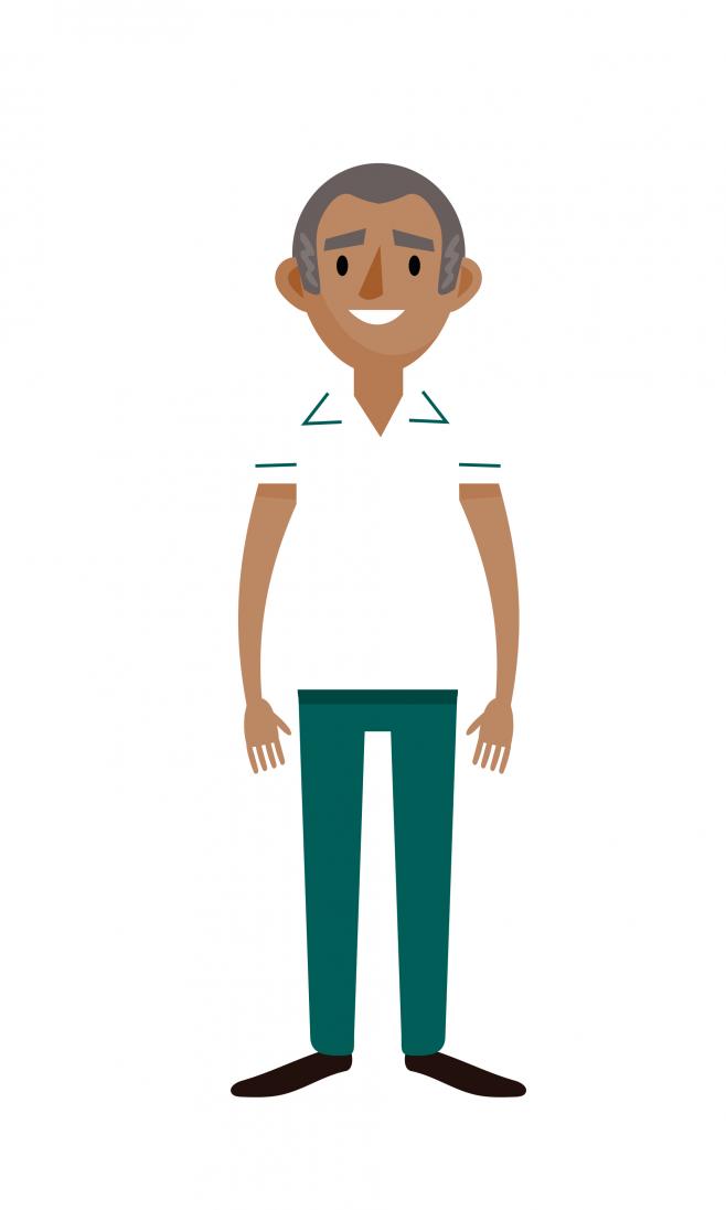 A cartoon image of a Occupational Therapist 