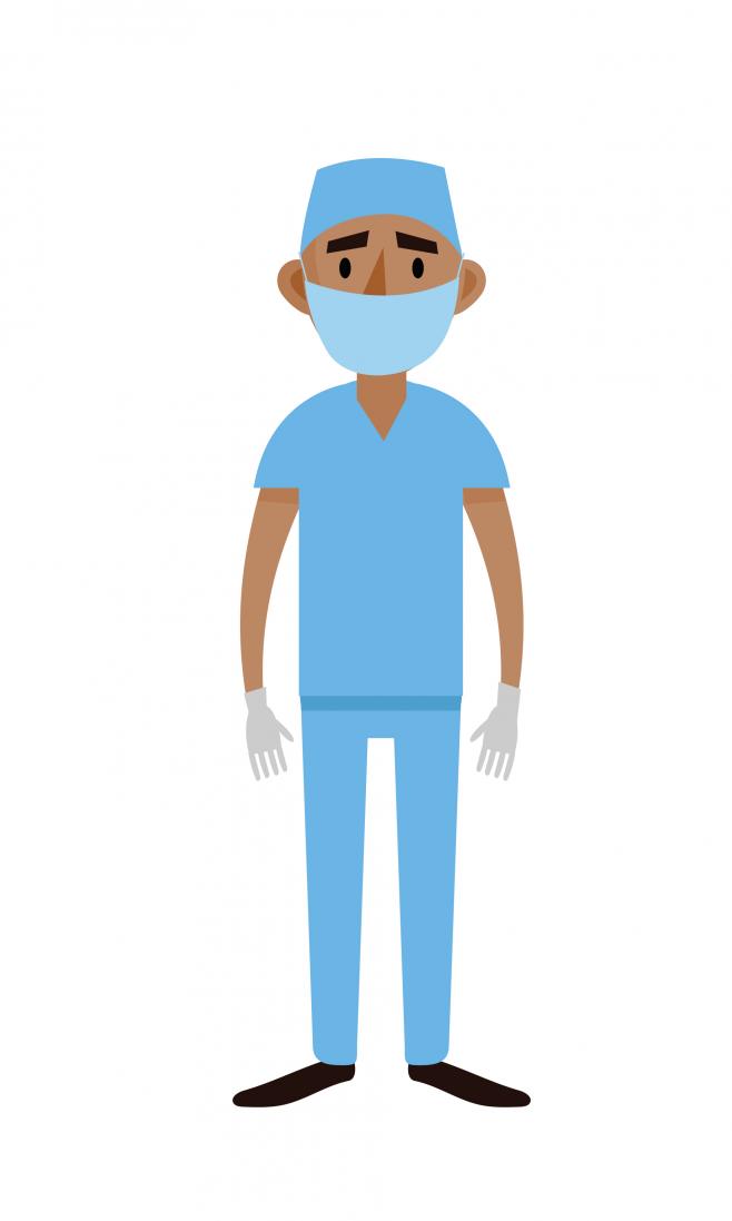 A cartoon image of a Operating Department Practitioner 