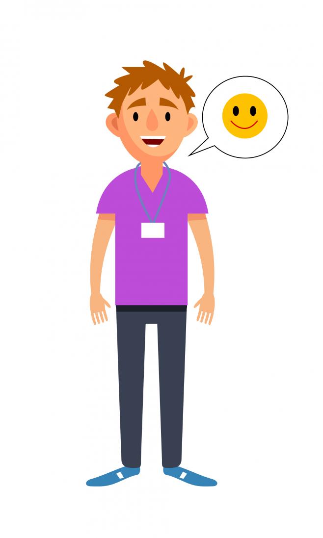 A cartoon image of a Speech and Language Therapist 