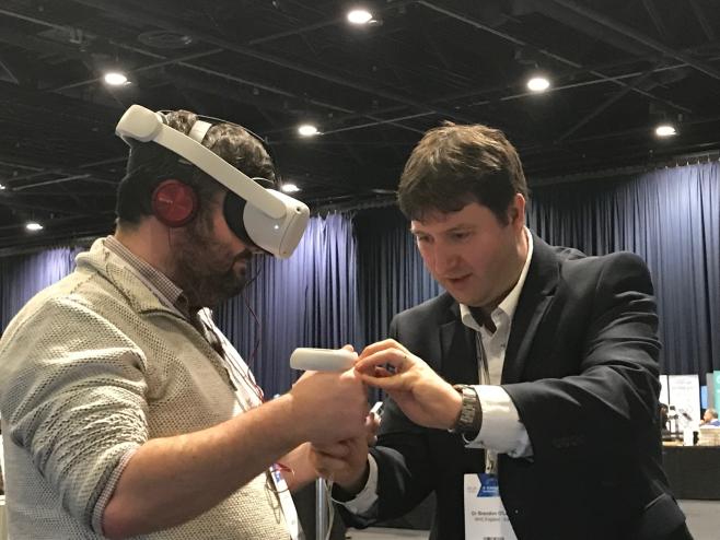 Event photo with enhance VR headsets