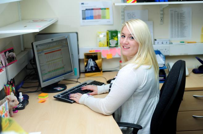 Picture of someone doing work experience